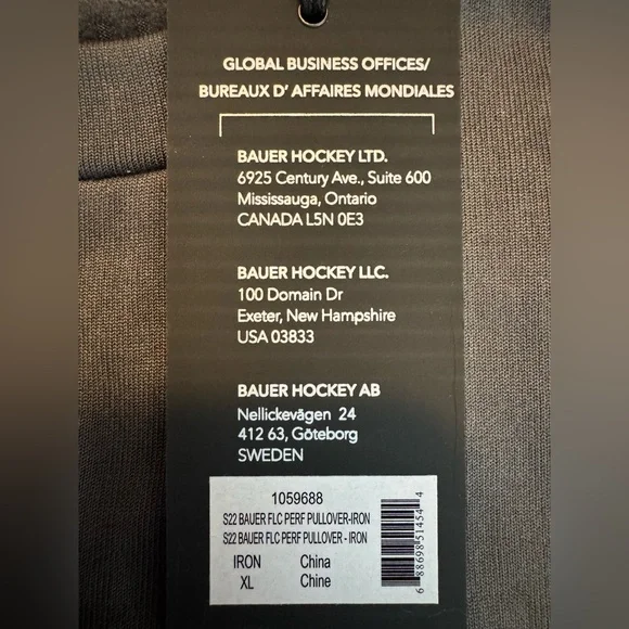 BAUER S22 Fleece Performance Pullover-Iron - Picture 4 of 4
